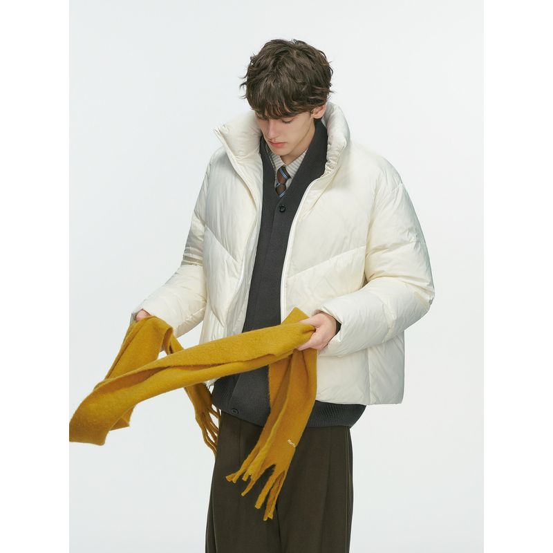 Dream Made90 White Duck down Stand Collar Cold-Proof down Jacket for Men, Winter Thickened Warm Couple's Puffer Jacket Coat