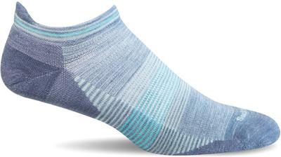 Sockwell Merino Wool Compression Cadence Bluestone Socks, Micro, S/M,