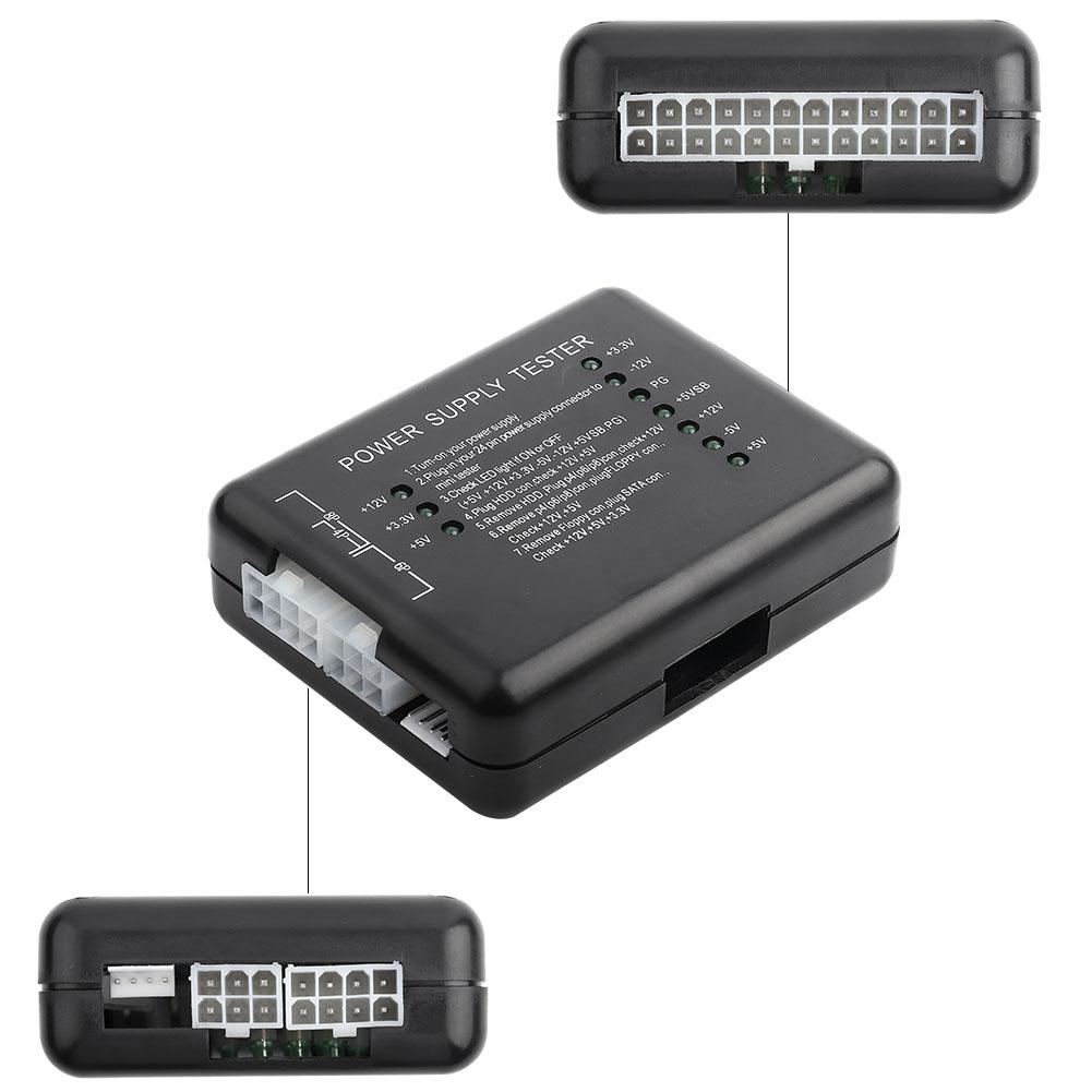 Power Supply Tester Checker 2024 Pin HDD SATA FLOPPY for Computer