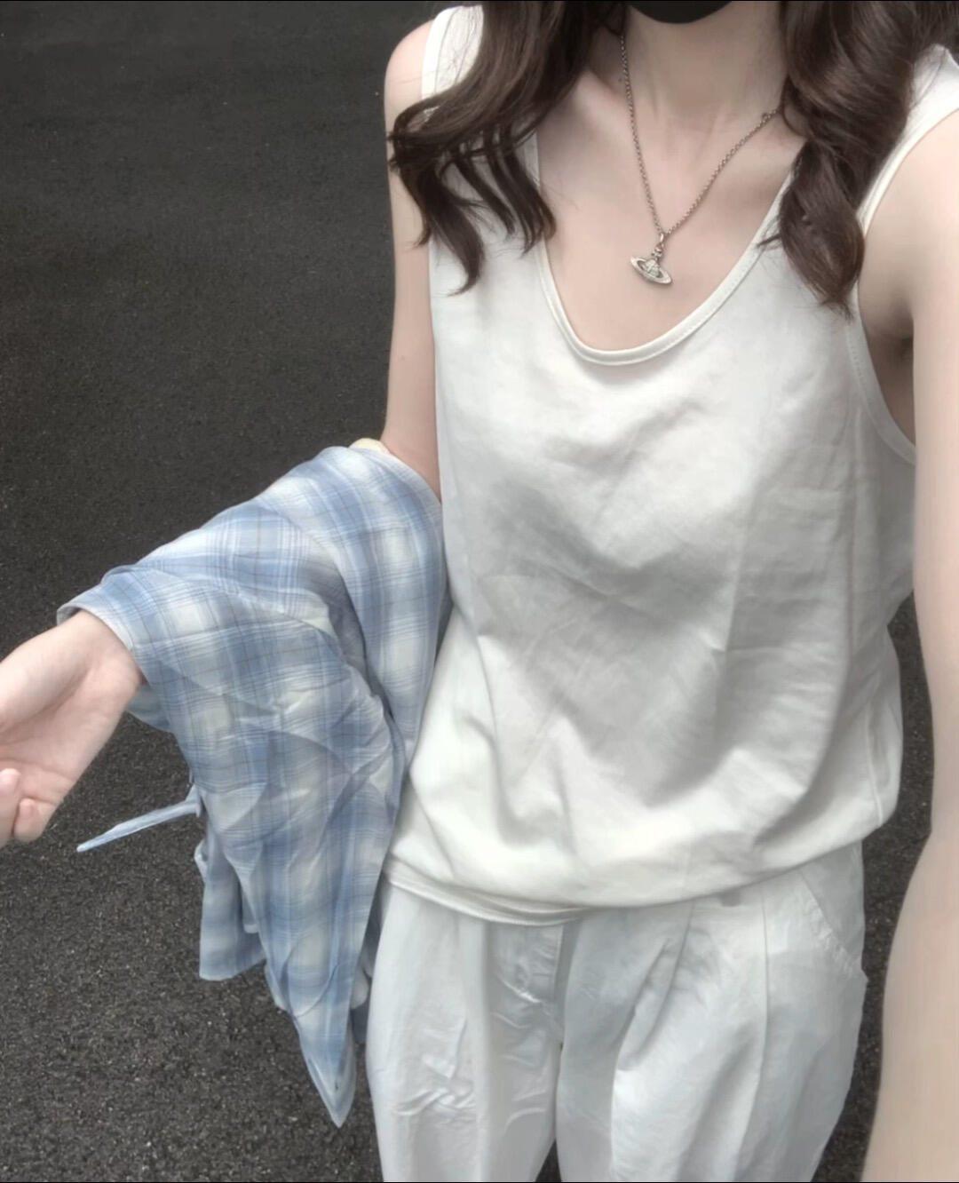 

Корейская клетчатая хлопковая рубашка с защитой от солнца - Женский свободный повседневный топ с длинным рукавом для весны/лета