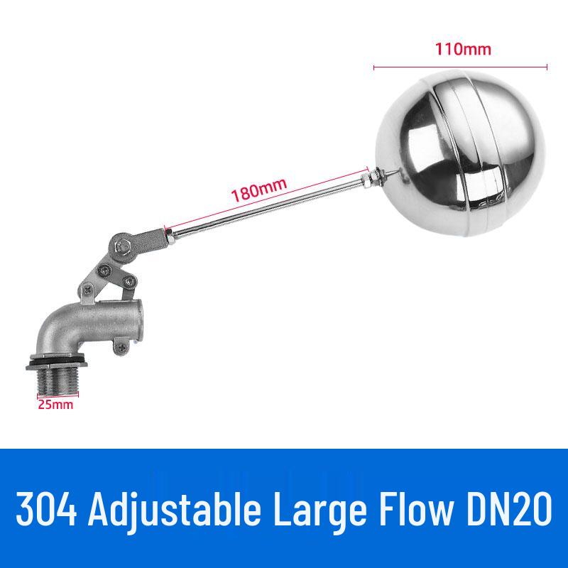 304 Stainless Steel Float Valve Water Level Controller for Tank/Tower, DN50 4-Point Inlet.