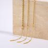 Stainless Steel Plain Bare Chain Basic Chain Necklace Twist Chain Furnace Vacuum Plating 18K Gold Necklace