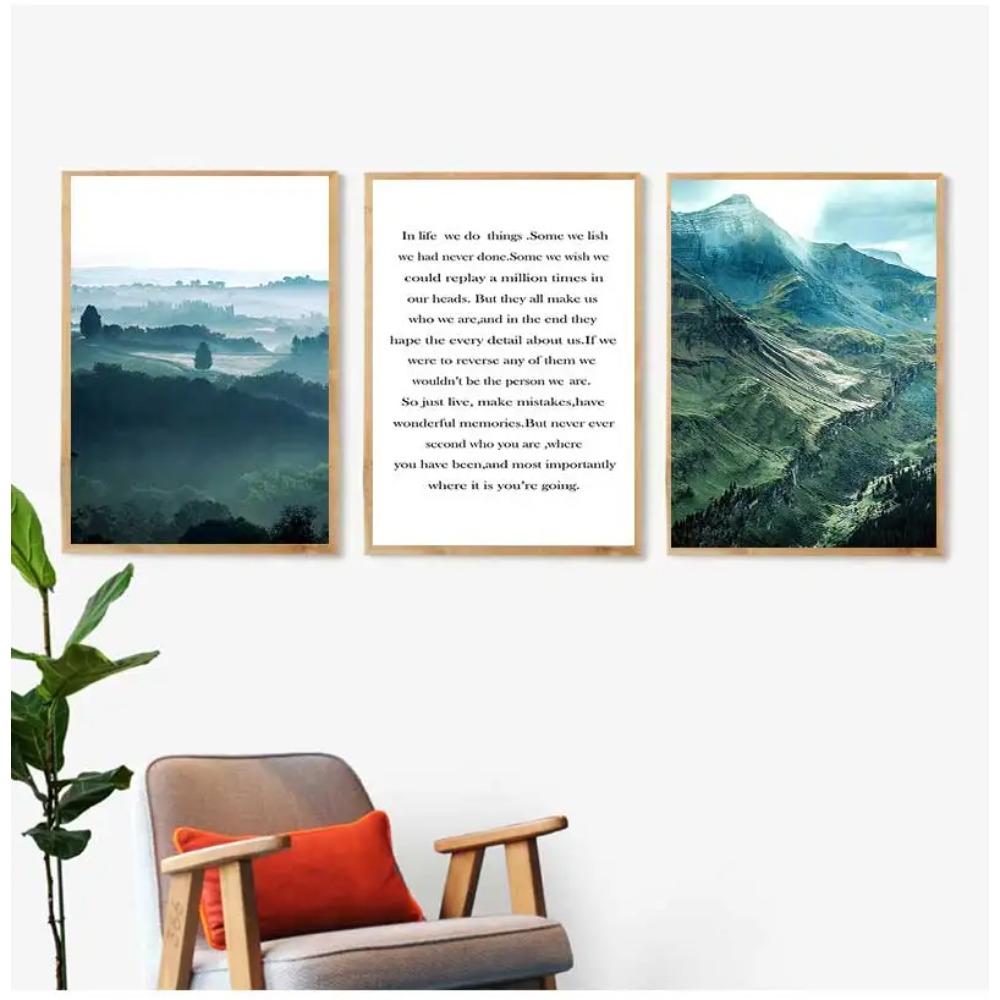 Print Painting Living Room Decoration Picture Scandinavian Dolomites Lake Nature Landscape Nordic Style Wall Art Canvas