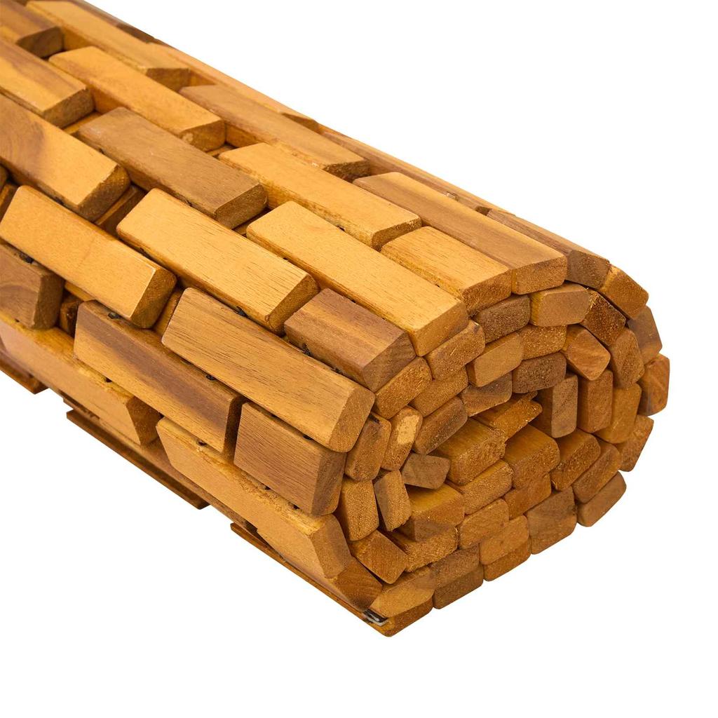 Natural Bath Mat 55 X 80 Cm Solid Acacia Wood