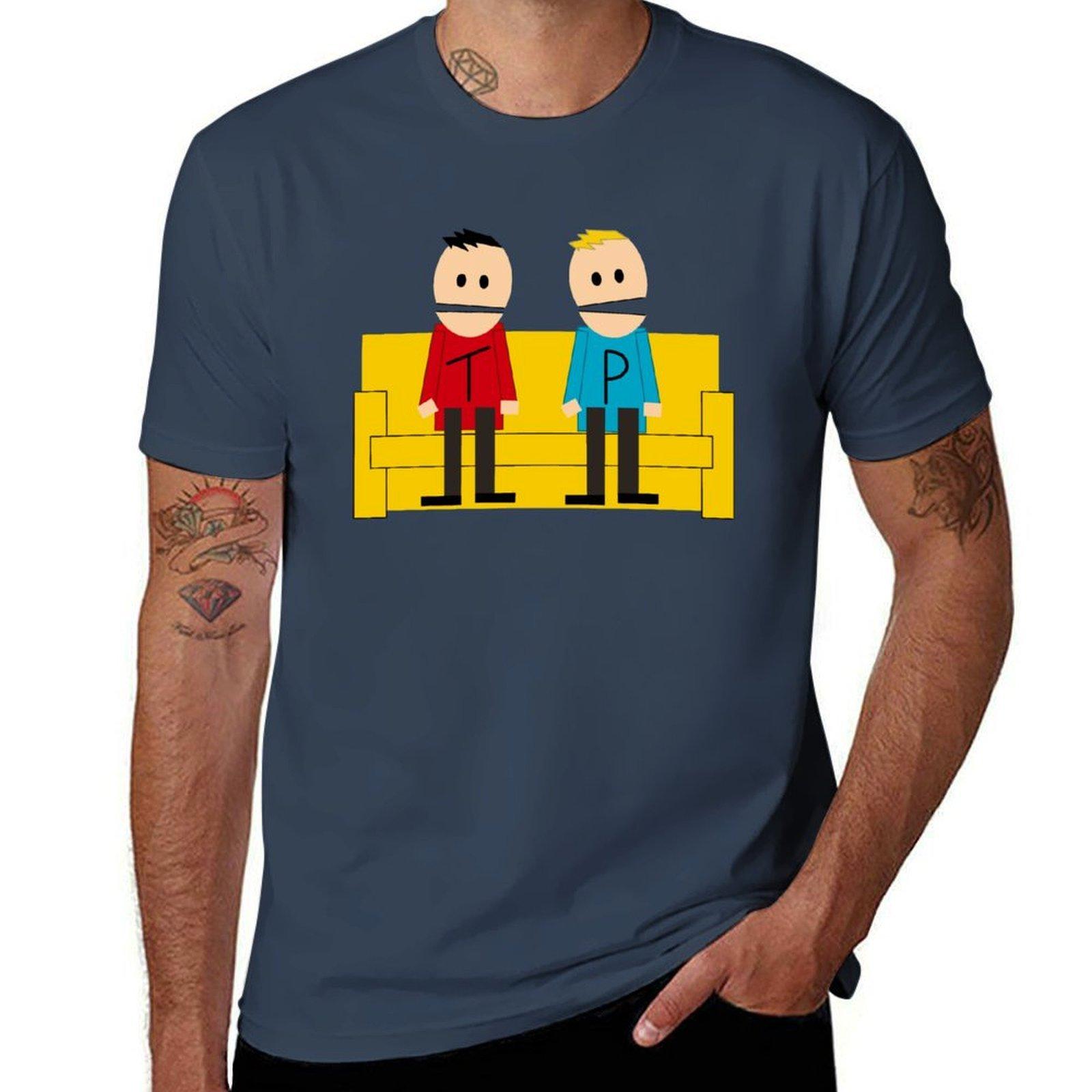 Terrance and Phillip TShirt Daily Casual Short Sleeve Tee Shirt S