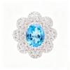 S925 Sterling Silver Lace Flower Ring with Citrine, Amethyst & Topaz for Women