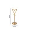 Heart-Shaped Stainless Steel Table Card Holder for Weddings, Restaurants, or Banquets.
