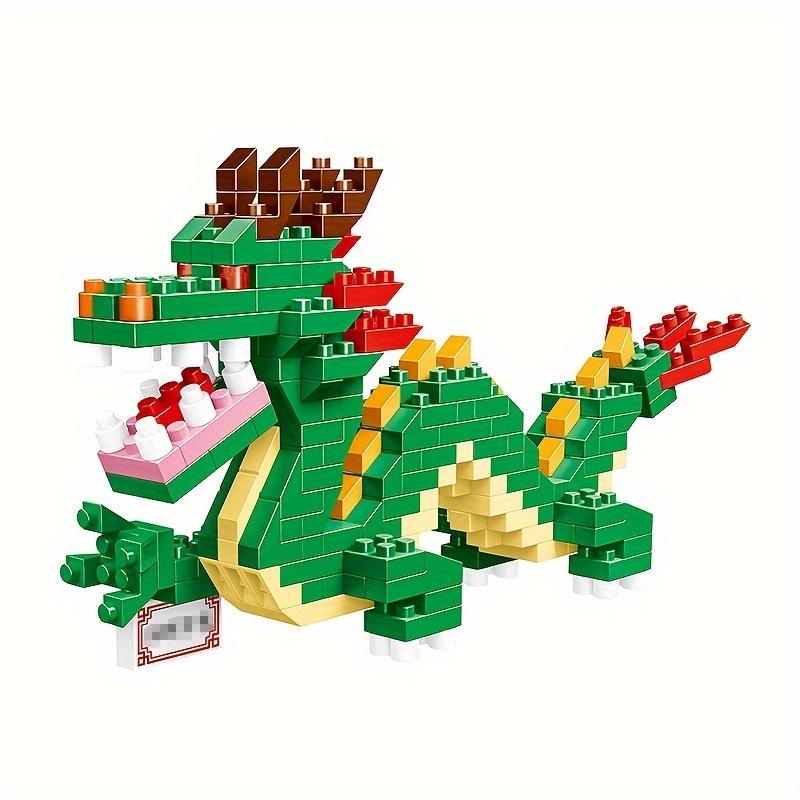 Drachen-Bausteine, kreative Tier-Mini-Bausteine, DIY-Ziegel-Spielzeug, Kinder-Schreibtisch-Dekoration, Jahr des Drachen, Geschenke für Jungen