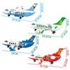 City Cargo Green Red Blue Aircraft CRJ21 Plane Passengers Airplane Bus Sets Airport Airliner Building Blocks Toys for Kids Gift