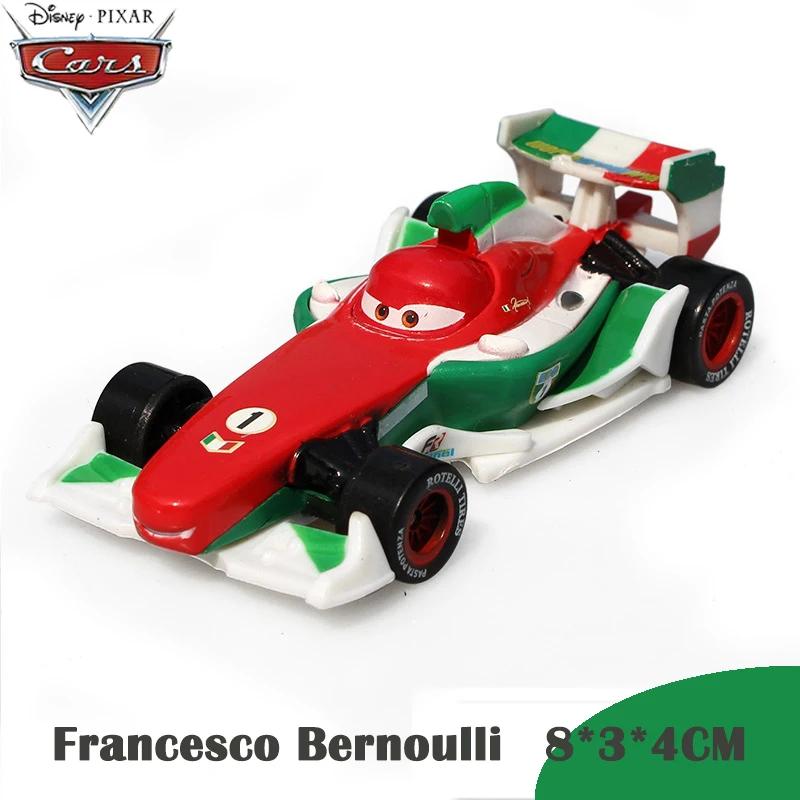 Disney Pixar Car 2 Lightning McQueen Finn McMissile Luigi Guido Sheriff Mater Flo 1:55 Die Cast Metal Alloy Children's Toy Car