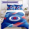 Set Biancheria da Letto Rangers FC Stampato 3 Pezzi Copripiumino Traspirante con Federe Biancheria da Letto Decorativa per Camera da Letto Casa