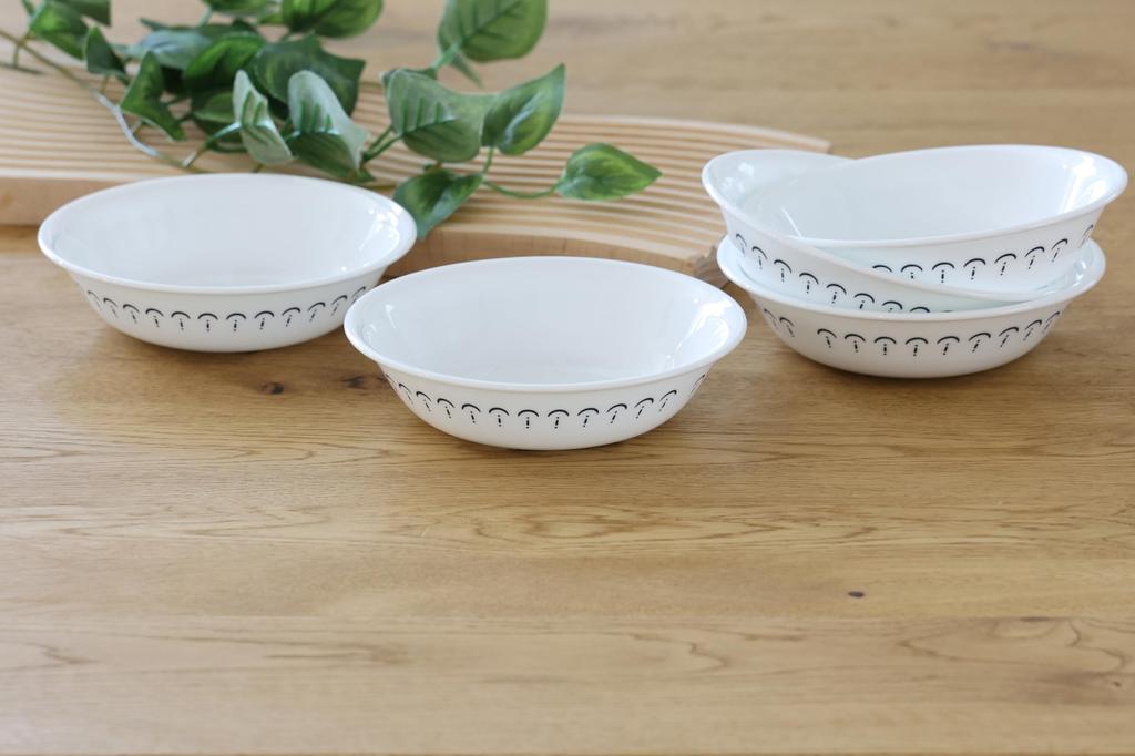 PEARL METAL CORELLE Outer Diameter x Height Caspian Lace Small Set of Plates, Dish, 13.5 3.5cm, Shatter-Resistant, Lightweight, Bowls, J410-CPL, 5,