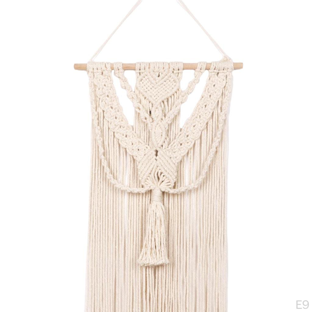 Beige Wall ing Tapestry, Bohemian Macrame Tassel Decoration Woven Tapestry Party Background