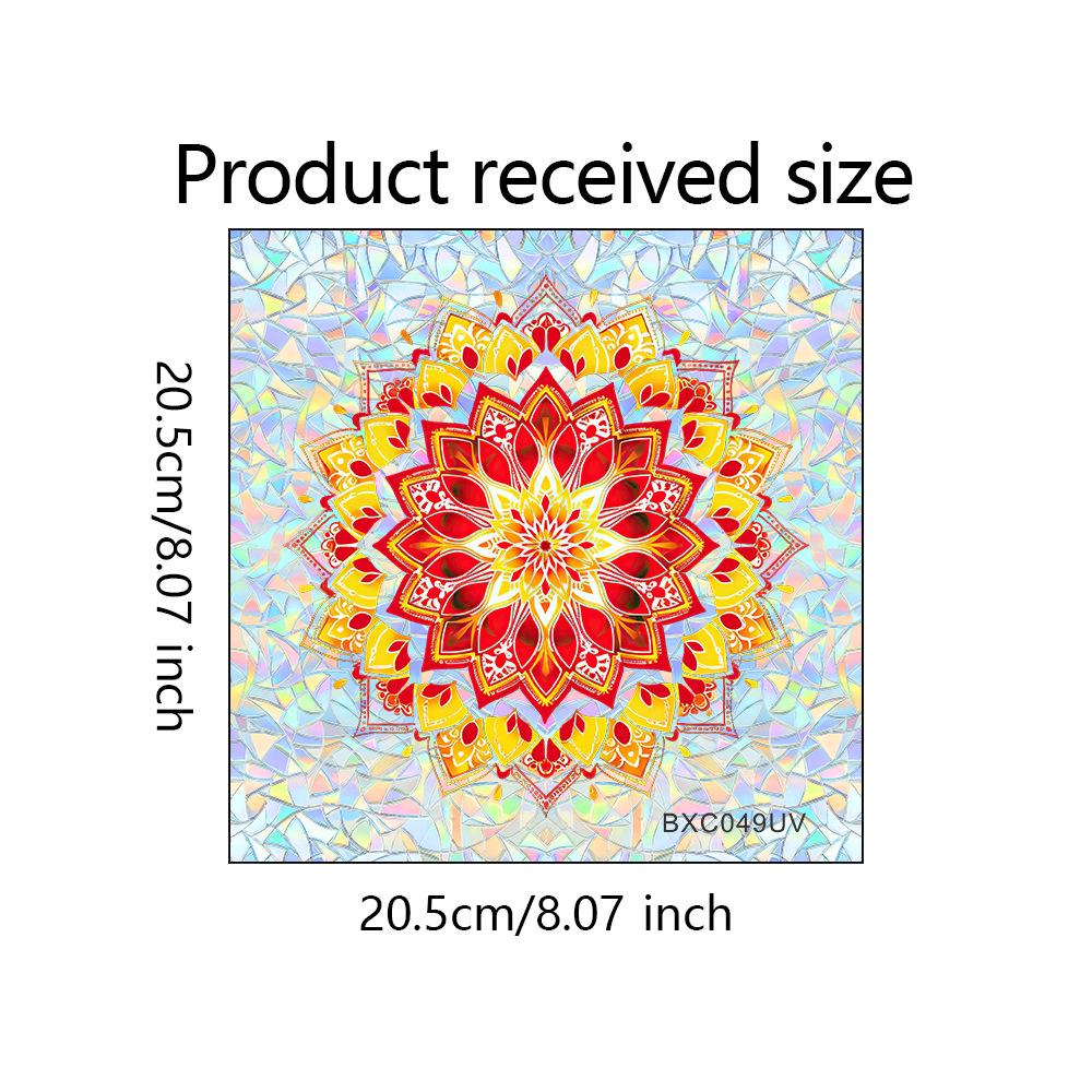 

Трехмерная и красочная мандала для украшения дома, балкона, стеклянных дверей и окон, статические наклейки на окна