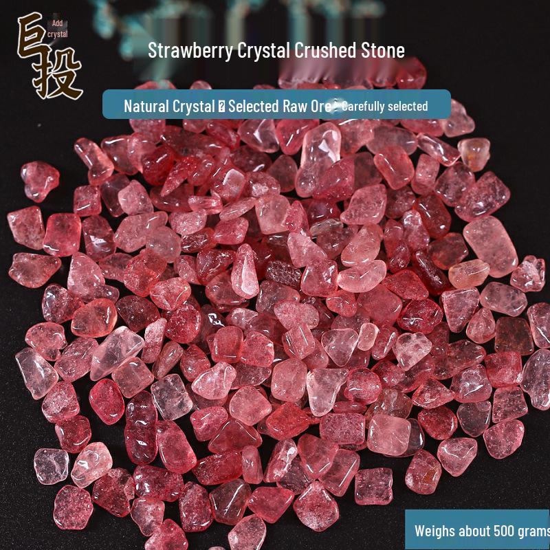 Natural Red Strawberry Crystal Crushed Stone Aromatherapy and Home Décor for Kids Treasure Hunting