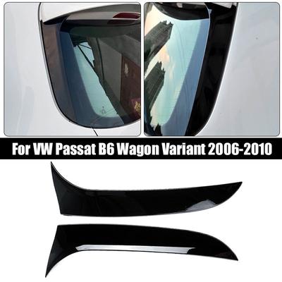 1 Pair Glossy Black Rear Window Side Spoiler For Volkswagen VW Passat B6 Wagon Variant 2006-2010