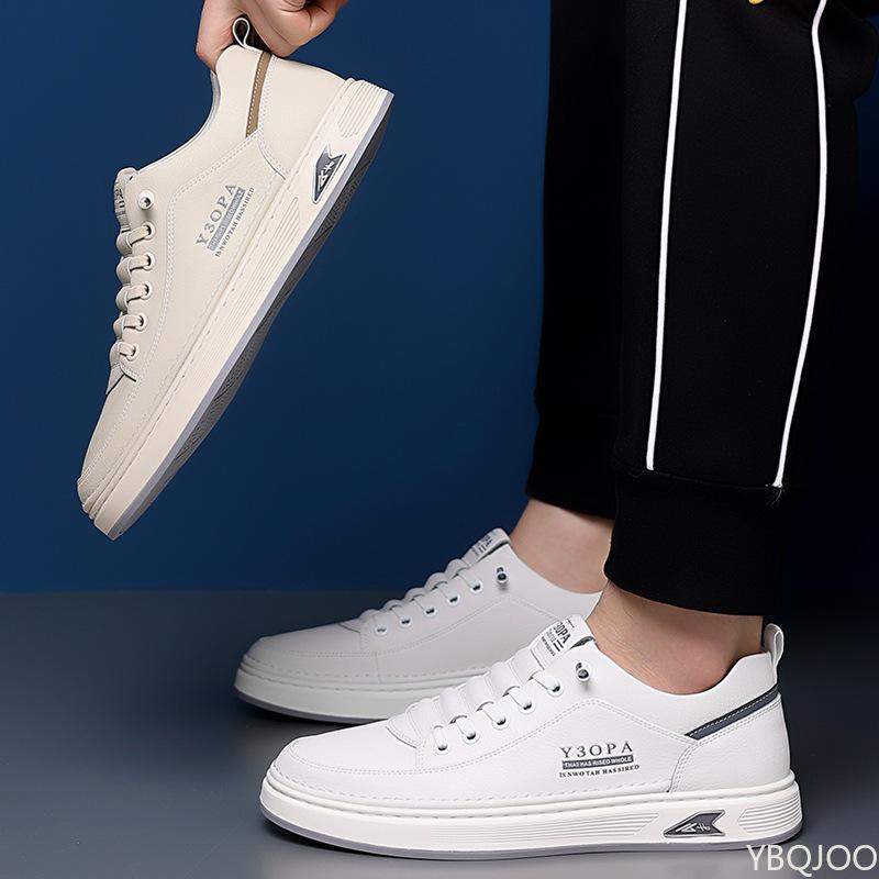 Men Shoes Leather Casual Sneakers Breathable Walking Slip On Platform Shoes Male Flats Rubber Sole Shoes Zapatillas 2025