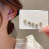 Silver Needle Zircon Flower Stud Earrings 6-piece Set of Simple and Compact Earrings Temperament Versatile Earrings Women