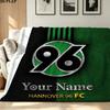 1 Peça Cobertor de Flanela com Padrão de Nome Personalizado do Hannover 96 Adequado para Todas as Estações para Decoração de Casa Calor e Conforto Presentes Presente de Feriado