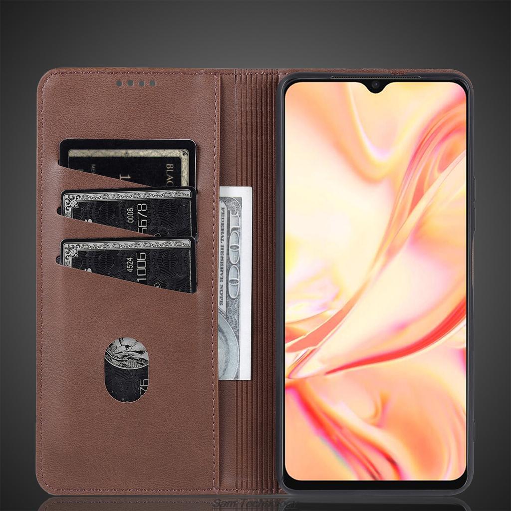 Deluxe Magnetic Adsorption Leather Fitted Case for OPPO Find X2 Lite Flip Cover Protective Case Capa Fundas Coque