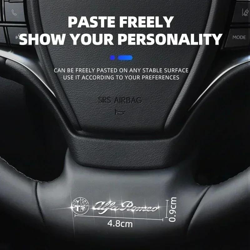 Car Stickers For Alfa Romeo 3D Metal Car Decorative Sticker Badge Decal Interior Accessories For Alfa Romeo Giulietta GT 159 147