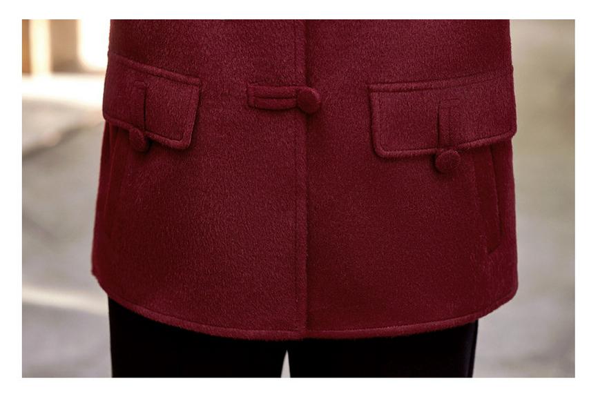 New Autumn/Winter Stylish Double-Sided Wool Coat for Middle-Aged Women - Slim Fit, Short, Age-Reducing, Versatile.