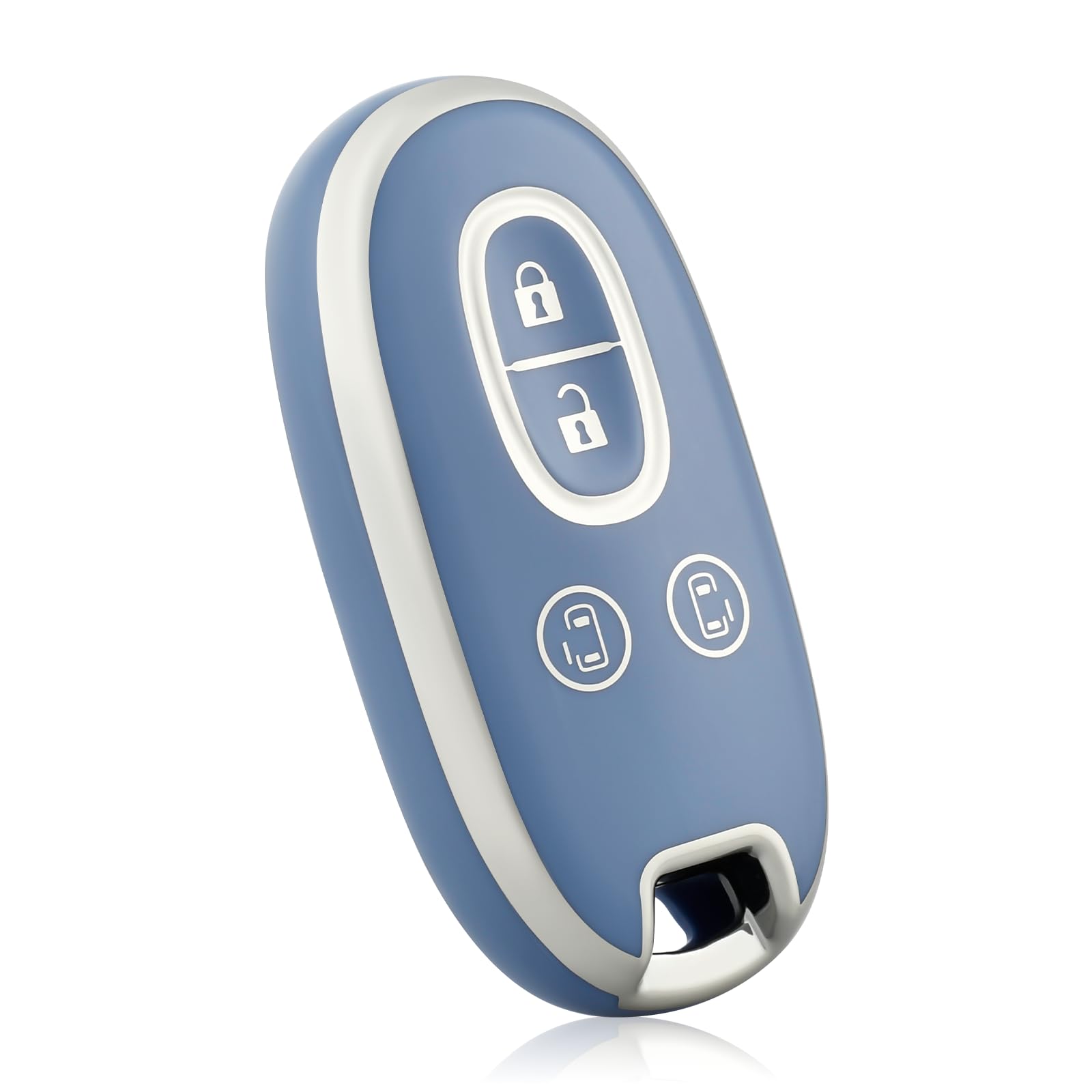 

OFFCURVE Alto Wagon R Stingray Key Cover, Lukes Smart Key Case, Solio, 4 Buttons, серебряный