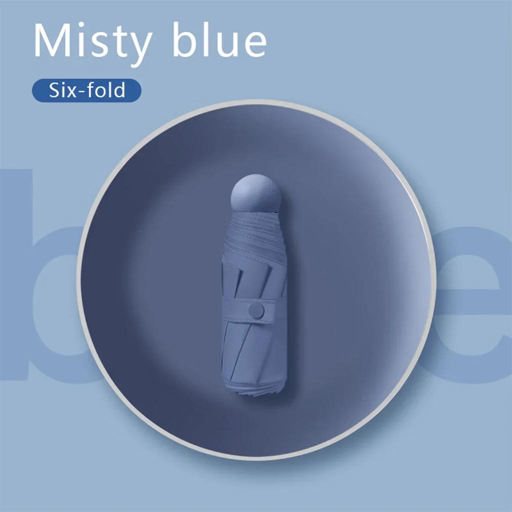 Ultralight And Compact Portable Capsule Umbrella UV Protection Umbrella Mini Five-fold Umbrella