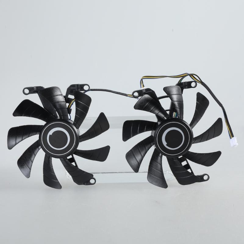 2Pcs 87mm/3.42in T129015SU 4Pin 12V VGA Fan Graphics Card Cooling Fan for RTX2060 2070 SUPER GTX1660 1660Ti Fan