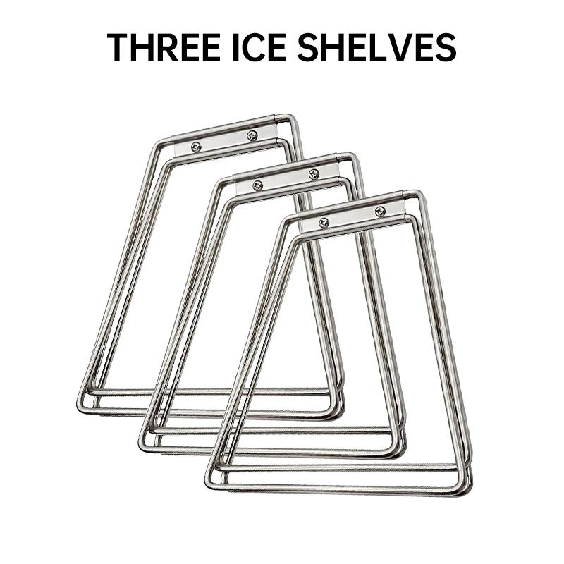1-10PCS Folding Cold Storage Rack Stainless Steel Storage Box Bracket with Carrying Bag Suitable Camping Hiking Outdoor Fishing