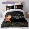 Name Custom Bob Marley Poster Pattern Bedding Set Quilt Cover Pillowcase Home Decor Gift (1 * duvet cover + 2 * pillowcase, without core)