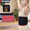 120LED Mini Therapy Blanket Portable Red Light Waist Belt Household Hot Compress Therapy Device Infrared Waist Protection Pad