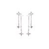 Orecchini a Stella Scintillanti con Diamanti Fangxing per Donna, Nuovo Design Trendy e di Nicchia, Orecchini Semplici e di Alta Gamma