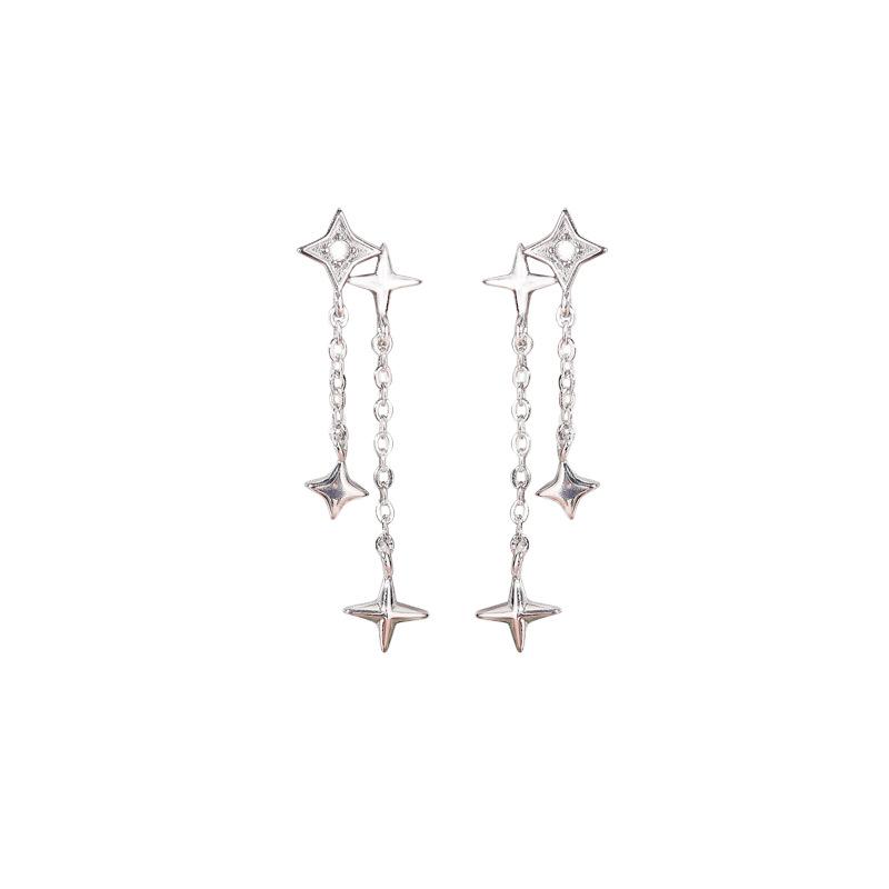 Orecchini a Stella Scintillanti con Diamanti Fangxing per Donna, Nuovo Design Trendy e di Nicchia, Orecchini Semplici e di Alta Gamma