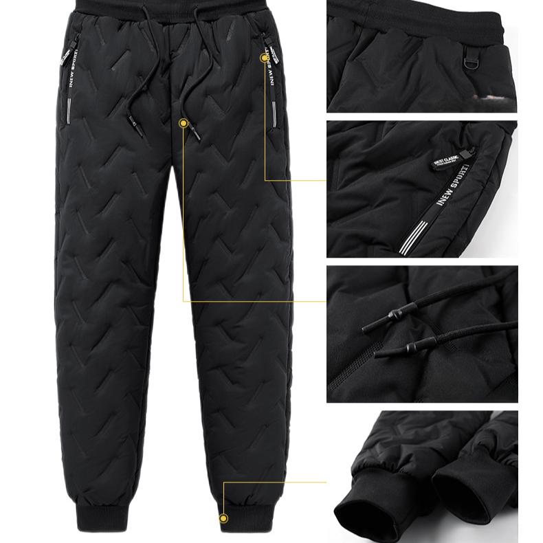 Winter Mens Fleece Lined Sweatpants Warm Thickened Oversized Ski Snow Pants Outdoor Water Proof Joggers Streetwear Men Trousers