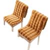 Winter Plush Non-Slip Thick Chair Cushion with Integrated Backrest for Living Room, Dining, and Office