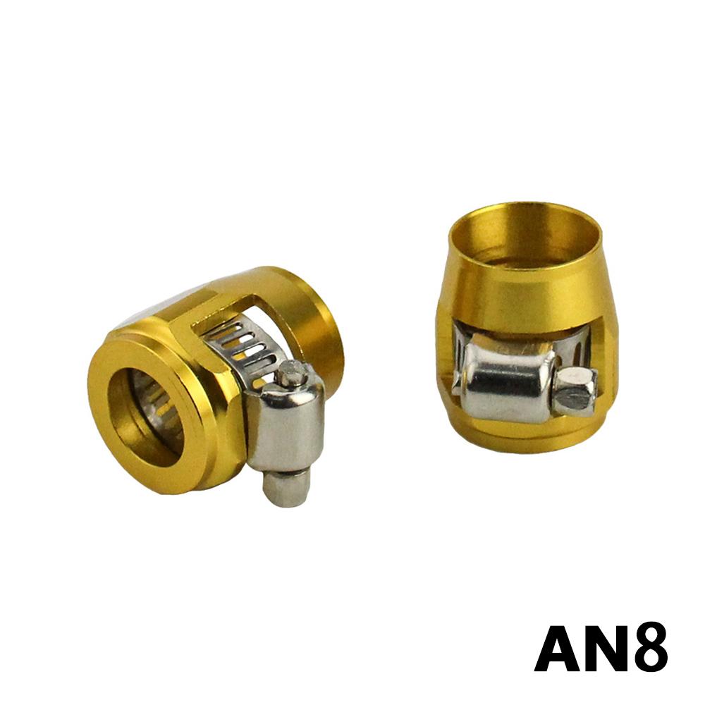 1lot=2pcs AN6 AN8 AN10 AN12 AN4 Hose Clamp End Fuel Pipe Clip Oil Water Tube Hose Fittings Hose Clamp Hose Clamp Fixing Clamp