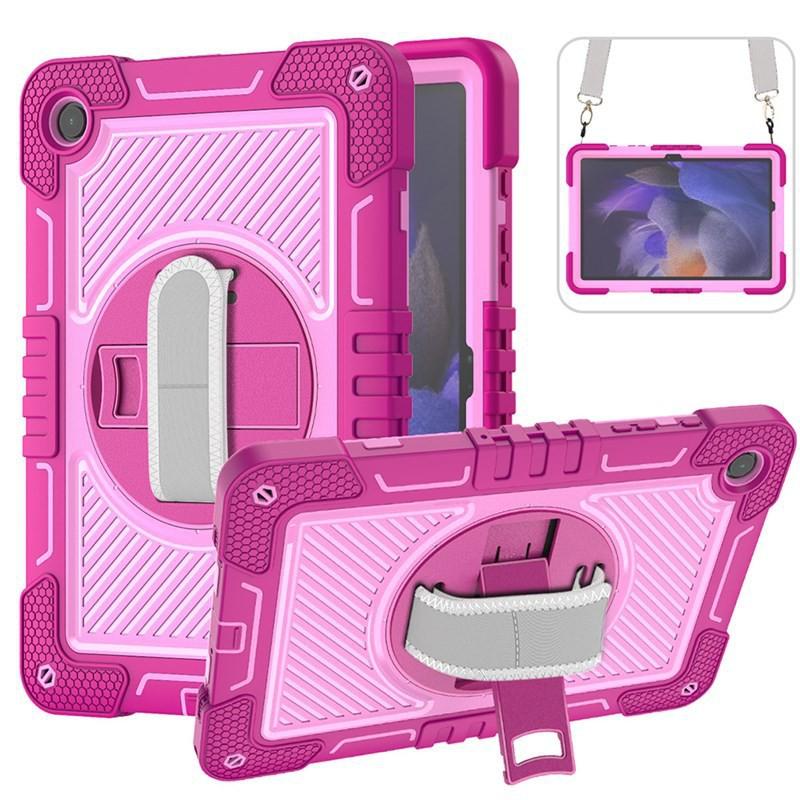 11 Inch Rotating Stand Tablet Case A9 Plus Kids Shockproof Full Cover Protective Shell With Dual-Tone Design