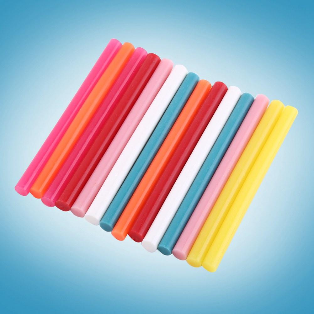 14pcs Mix Color Hot Melt Glue Stick Adhesive Sticks Kit Craft Attaching DIY Tools