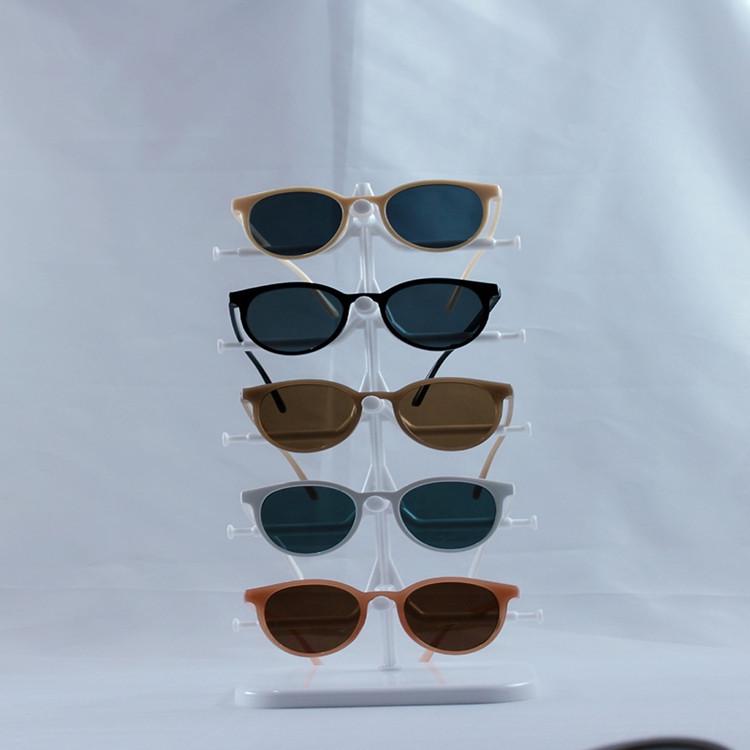 Rotating Eyeglasses Display Rack for 5 Pairs - Removable Storage Stand