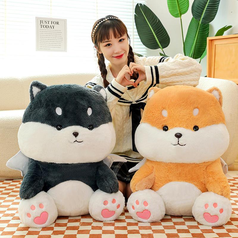 Angel Shiba Inu Doll Pillow Husky Dog Doll Erha Plush Toy Large Birthday Gift