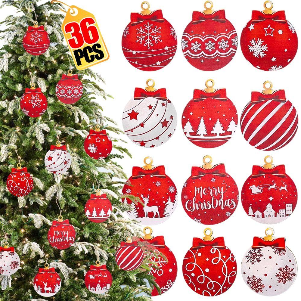 Room Windows Christmas Tree Hanging Round Shape Hanging Ball Christmas  Family Friends