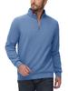 TACVASEN Stretch Warm and Underwear for and Size M Men's Half-Zip T-Shirt, Pullover, Cold-Wearing Jogging, Running, Skiing, Work, Blue-Gray,