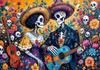 Day of The Dead Party Backdrop Mexican Fiesta Sugar Skull Flowers Photography Background Dia DE Los Muertos Party Supplies