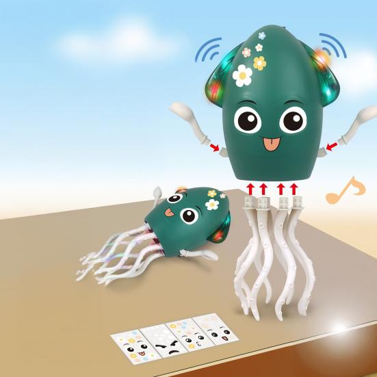Electric Dancing Octopus Toy with LED Lights Music Smart Obstacle Avoidance Octopus
