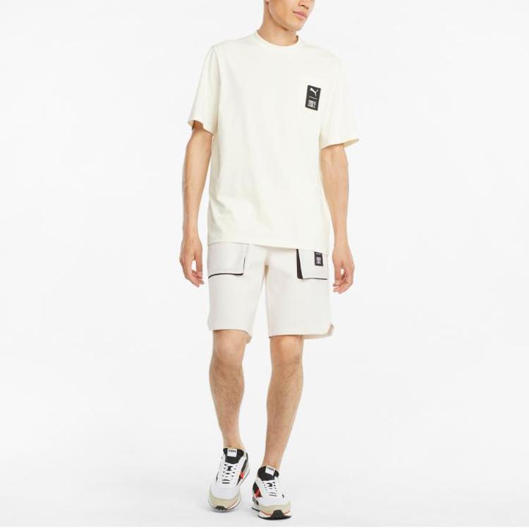 Puma Casual Breathable Lace-Up Sports Shorts Men Shorts Ivory 532343-73