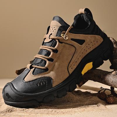 FashionMen's Shoes Genuine Leather Mens Lace-Up Sneakers Hot Sale Male Comfortable Hiking Shoe High Quality Men Casual Outdoor Footwear