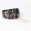 Punkinspired Pu Chain Waist Belt For Streetwear And Hiphop Style Women