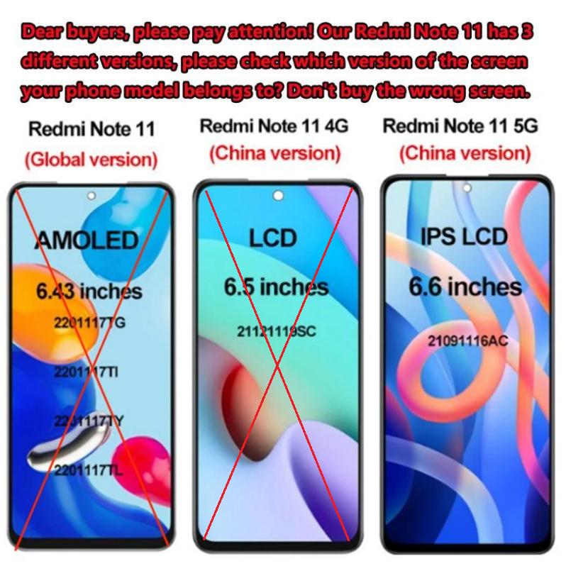 LCD s rámečkem pro Redmi Note 11 5G 2019116AC LCD displej s dotykovou obrazovkou a sestavou skleněného panelu