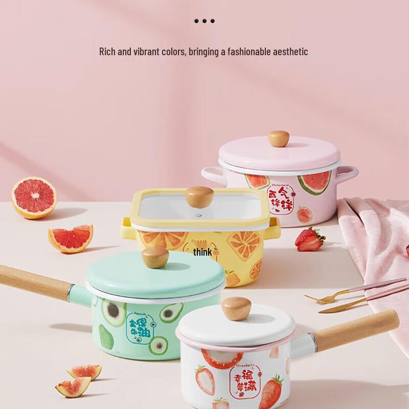 COOKER KING 14cm Japanese Enamel Milk Pot